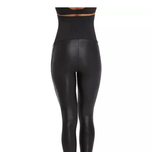 Spanx Maternity Faux Leather Leggings | Sz Medium - Picture 3 of 5